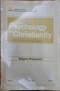 Journal Of Psychology And Christianity : Religious Measurement